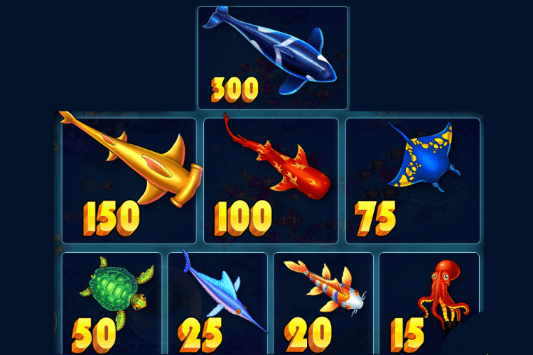 魚! Shoot For Cash Paytable 15X-300X