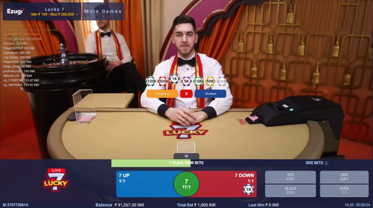 エズギ ラッキー 7 ゲーム オンライン, Play Lucky 7 Live Casino Real Money