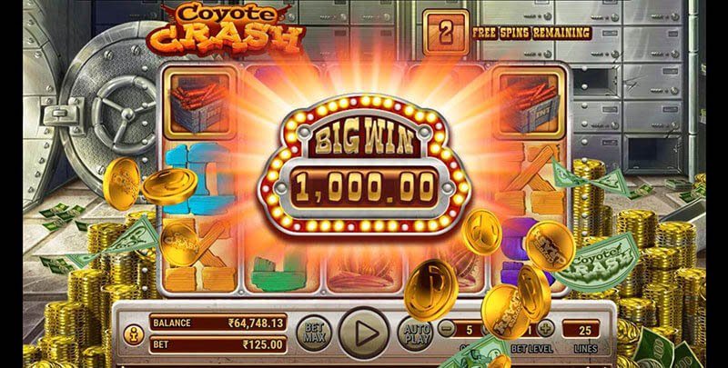 Coyote Crash Slot Machine Free Spins