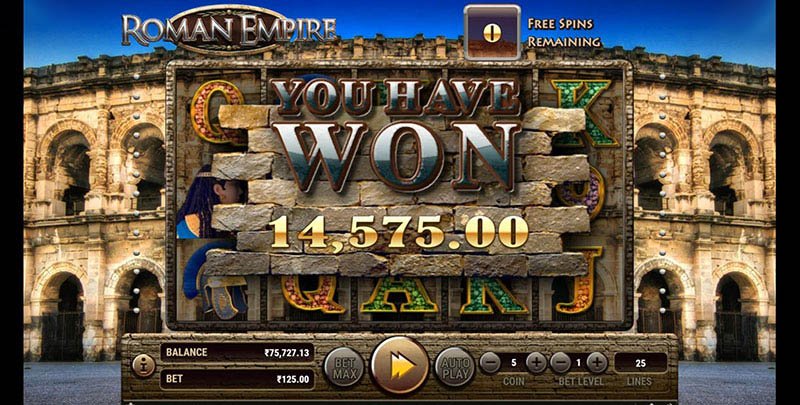 Roman Empire Slot Machine Payouts and Wilds