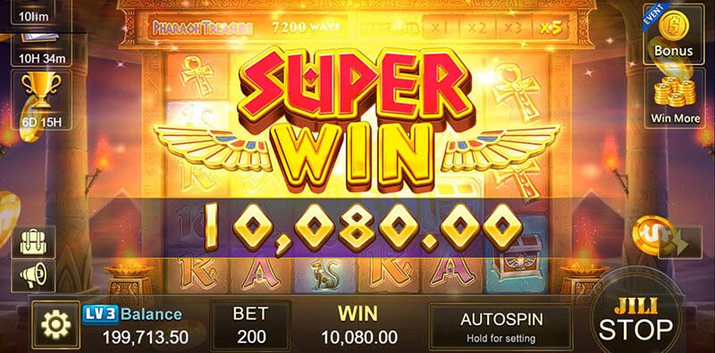 Pharaoh Treasure Slot Game Super Win