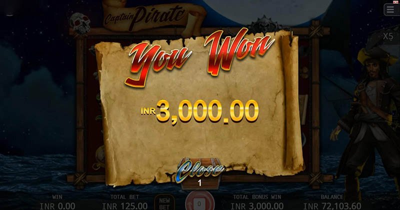 Captain Pirate Slot Machine Free Spins Bonus