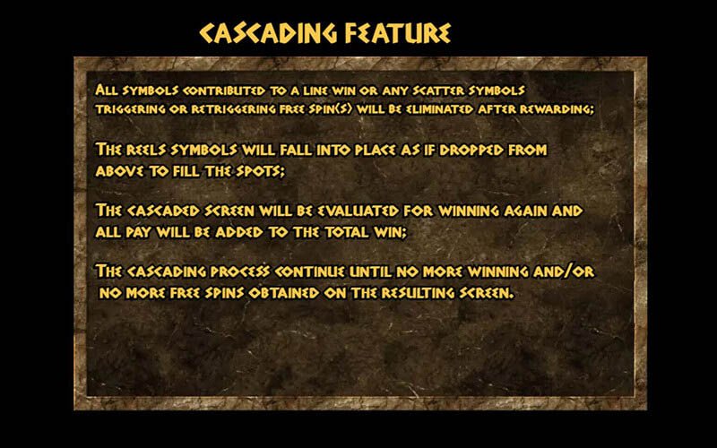 Mayan Gold Treasure Slot Machine Cascading Wins