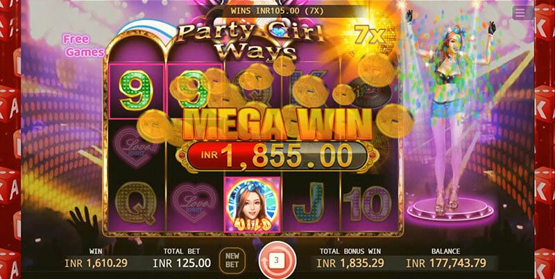 Party Girl Way Slot Machine Free Game Feature