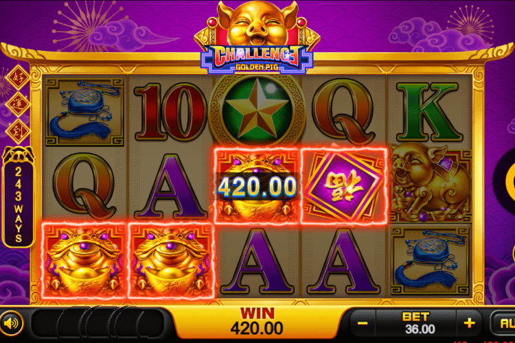 チャレンジ・Golden Pig Slot Machine Big Win